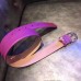 Gucci Leather belt with interlocking G purple