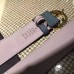 Gucci Leather belt with interlocking G blue