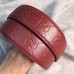 Gucci Signature belt with G buckle 370543 burgundy