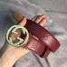 Gucci Signature belt with G buckle 370543 burgundy