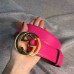 Gucci Signature belt with G buckle 370543 rose pink