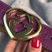 Gucci Signature belt with G buckle 370543 purple