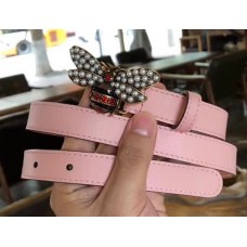 Gucci Queen Margaret Leather Belt 20mm 476452 Pink 2018