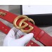 Gucci Charms Belt 38mm Red