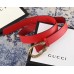 Gucci Leather Belt with Gold Dionysus Buckle Red 2018