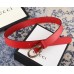 Gucci Leather Belt with Gold Dionysus Buckle Red 2018