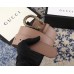 Gucci Leather Belt with Gold Dionysus Buckle Dark Nude 2018