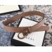 Gucci Leather Belt with Gold Dionysus Buckle Dark Nude 2018