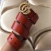 Gucci 3.8cm Wide Leather Belt With gold gg buckle burgundy