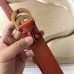 Gucci 3.8cm Wide Leather Belt With gold gg buckle burgundy