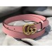 Gucci GG Width 2cm Calfskin Belt Pink 2018