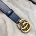 Gucci GG Width 2cm Calfskin Belt Blue 2018