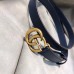 Gucci GG Width 2cm Calfskin Belt Blue 2018