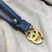 Gucci GG Width 2cm Calfskin Belt Blue 2018