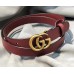 Gucci GG Width 2cm Calfskin Belt Burgundy 2018