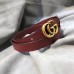 Gucci GG Width 2cm Calfskin Belt Burgundy 2018