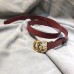 Gucci GG Width 2cm Calfskin Belt Burgundy 2018
