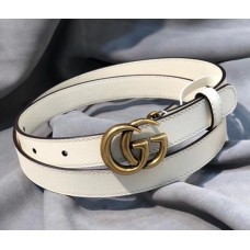 Gucci GG Width 2cm Calfskin Belt White 2018