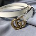 Gucci GG Width 2cm Calfskin Belt White 2018