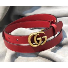 Gucci GG Width 2cm Calfskin Belt Red 2018