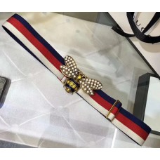 Gucci Width 4cm Sylvie Web Belt with Bee 453277