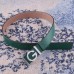 Gucci Width 3.8cm Leather Signature GG Belt with Single G Buckle Green 2019