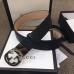 Gucci Width 4cm Signature Leather Belt Black with Interlocking G Buckle