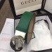 Gucci Width 4cm Signature Leather Belt Green with Interlocking G Buckle