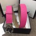 Gucci Width 4cm Signature Leather Belt Fuchsia with Interlocking G Buckle