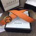 Gucci Width 4cm Signature Leather Belt Orange with Interlocking G Buckle