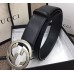 Gucci Width 4cm Leather Belt Black with Interlocking G Buckle