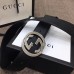 Gucci Width 4cm Leather Belt Black with Interlocking G Buckle