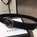 Gucci Width 4cm Leather Belt Black with Interlocking G Buckle