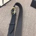 Gucci Width 4cm Leather Belt Black with Gold/Silver Interlocking G Buckle