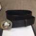 Gucci Width 4cm Leather Belt Coffee with Gold/Silver Interlocking G Buckle