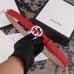 Gucci Width 2.5cm Signature Leather Belt Red with Interlocking G Buckle