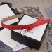 Gucci Width 2.5cm Signature Leather Belt Red with Interlocking G Buckle