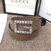 Gucci Width 3.5cm Leather Belt Nude with Crystals Square G Buckle