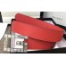 Gucci Width 3.5cm Leather Belt Red with Crystals Square G Buckle