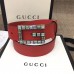 Gucci Width 3.5cm Leather Belt Red with Crystals Square G Buckle