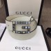 Gucci Width 3.5cm Leather Belt White with Crystals Square G Buckle