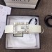 Gucci Width 3.5cm Leather Belt White with Crystals Square G Buckle