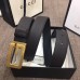 Gucci Width 3.5cm Leather Belt Coffee with G Buckle