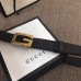 Gucci Width 3.5cm Leather Belt Coffee with G Buckle