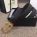 Gucci Width 3.5cm Leather Belt Coffee with G Buckle