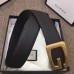 Gucci Width 3.5cm Leather Belt Coffee with G Buckle