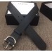 Gucci Width 4cm Leather Belt Black with Square Buckle