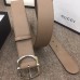 Gucci Width 4cm Leather Belt Nude with Square Buckle