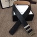 Gucci Width 3.8cm Signature Leather Belt Black with Logo Buckle