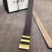 Gucci Width 3.8cm Signature Leather Belt Coffee with Logo Buckle